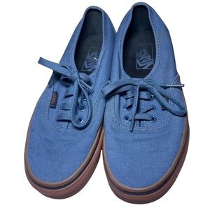 Vans Men's Authentic Gum Sole Trainers - Dark Denim - Men's 5.5 / Women's 7 EUC